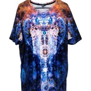 Electro Threads Cosmic Sacred Geometry Graphic Tee